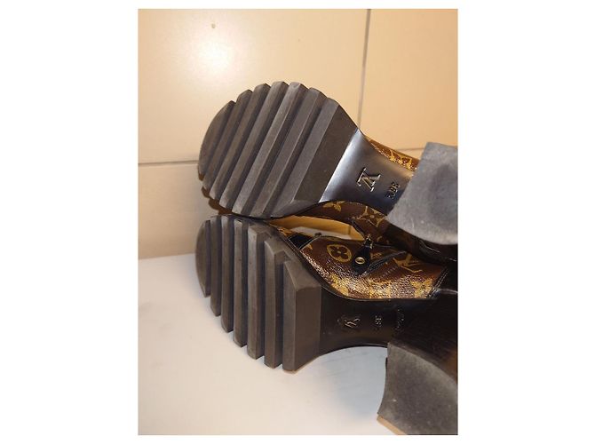 Louis Vuitton Star Trail Monogramm Schwarz/Braune Stiefelettengröße 38.5 US 8.5 - Ansicht 17