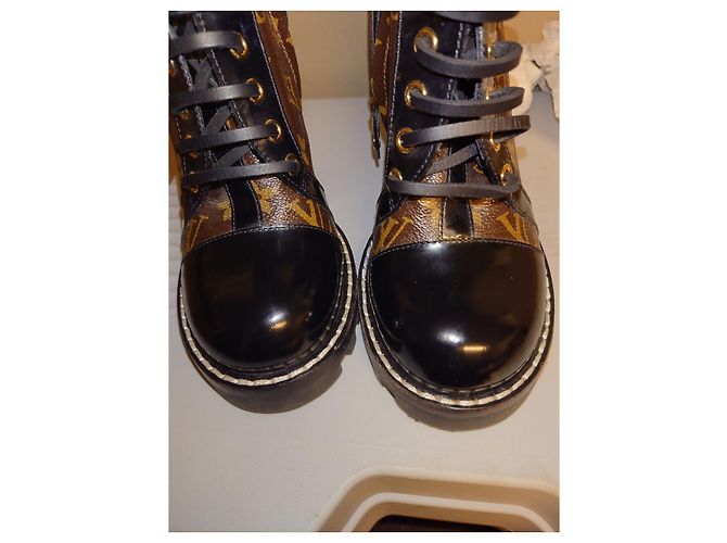 Louis Vuitton Star Trail Monogramm Schwarz/Braune Stiefelettengröße 38.5 US 8.5 - Ansicht 8