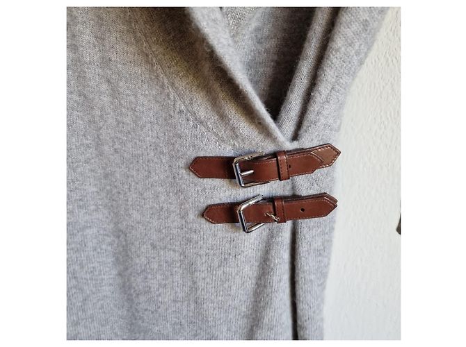 Ralph Lauren Strickjacke aus Wolle Grau - Ansicht 3