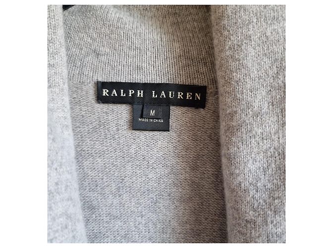 Ralph Lauren Strickjacke aus Wolle Grau - Ansicht 4