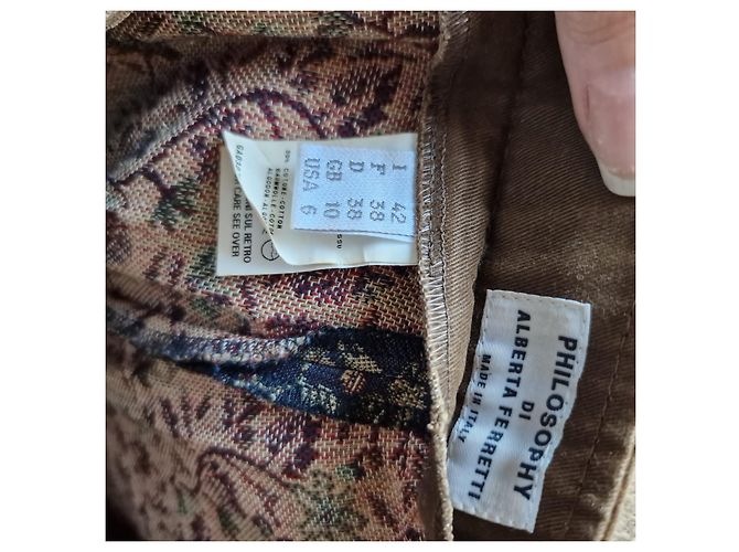 Pantalones Alberta Ferretti de terciopelo marrón Castaño - vista 2