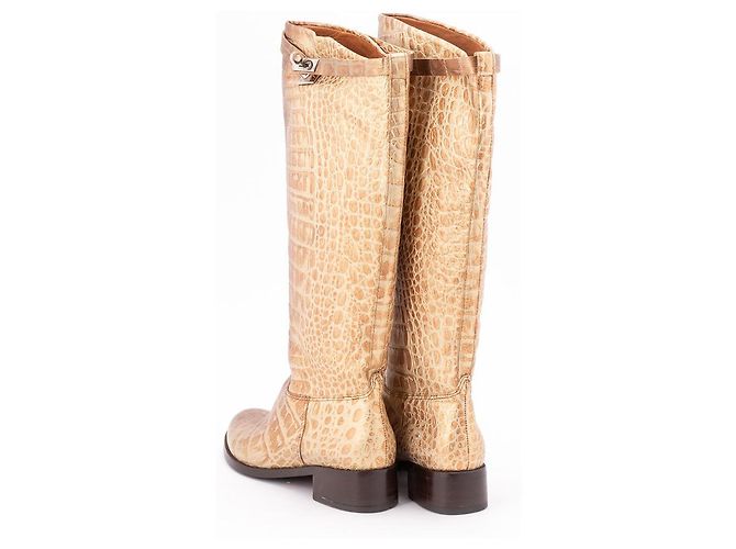 Hermès #hermes #saltando #bota Castaño Beige Dorado Mostaza Coñac Blanco roto Bronce Caramelo - vista 2