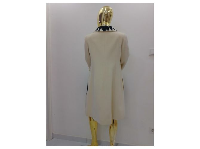#moschino #floral #puralana #abrigo #parkas Negro Beige Crudo Crema Coñac - vista 9