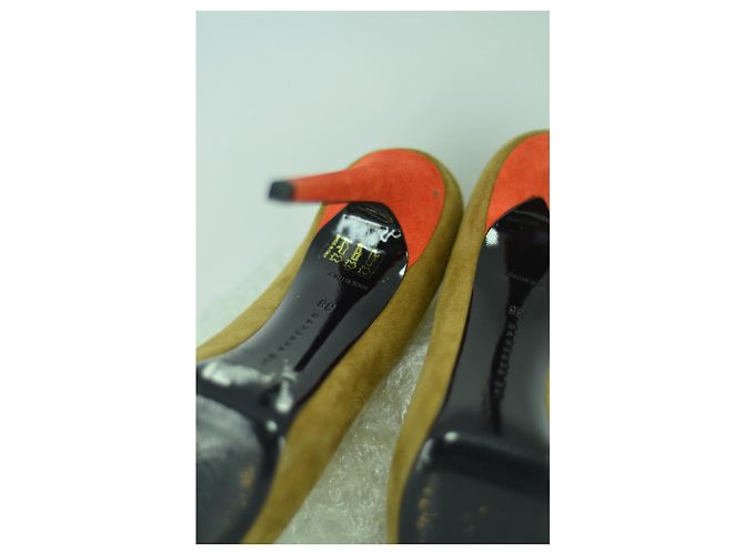 Barbara Bui #barbarabui #süede #multicolor #heels #classicc Braun Schwarz Beige Orange Cognac Karamell - Ansicht 3