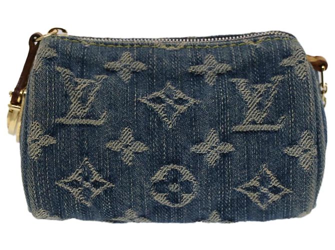 LOUIS VUITTON Monogram Denim Trousse Speedy Pochette Bleu M95082 LV Auth yk8184 - vue 13