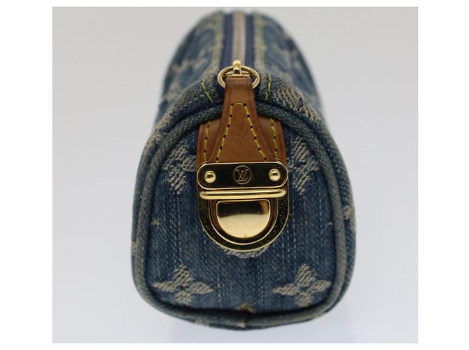 LOUIS VUITTON Monogram Denim Trousse Speedy Pochette Bleu M95082 LV Auth yk8184 - vue 3