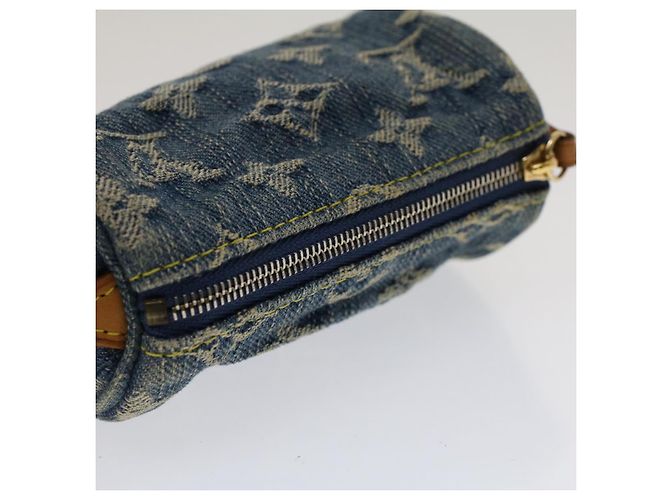 LOUIS VUITTON Monogram Denim Trousse Speedy Pochette Bleu M95082 LV Auth yk8184 - vue 5