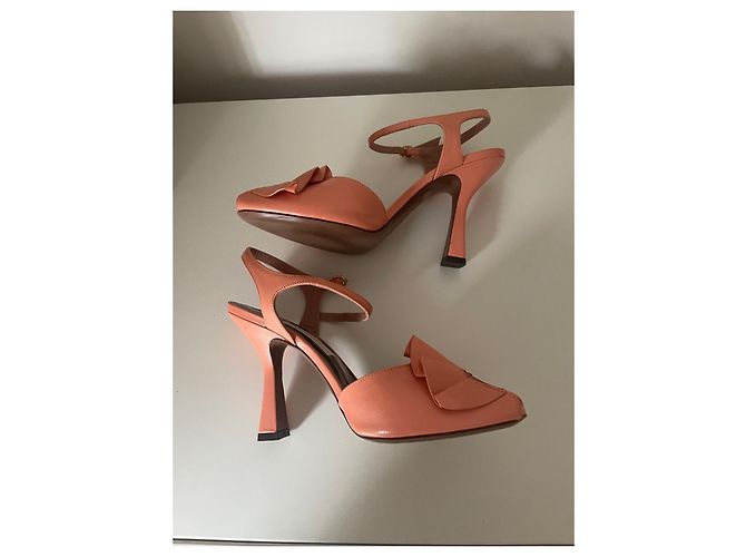 Autre Marque Sandalias Lautrechose de piel coral - vista 10
