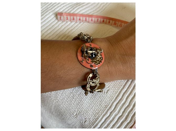 Set Chanel Bracciale e Anello Effetto Argento Multicolore - vista 12