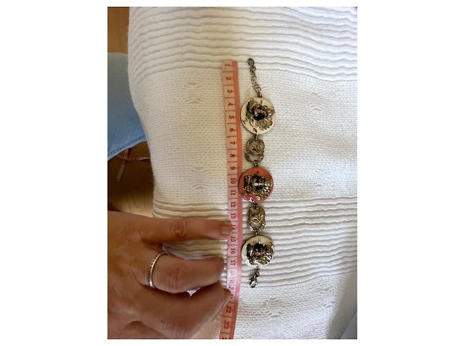 Set Chanel Bracciale e Anello Effetto Argento Multicolore - vista 15