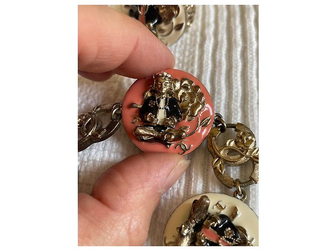 Set Chanel Bracciale e Anello Effetto Argento Multicolore - vista 2