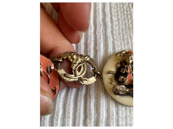 Set Chanel Bracciale e Anello Effetto Argento Multicolore - vista 3