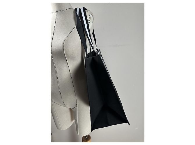 Borsa tote Zuhair Murad nera in cotone Nero - vista 6