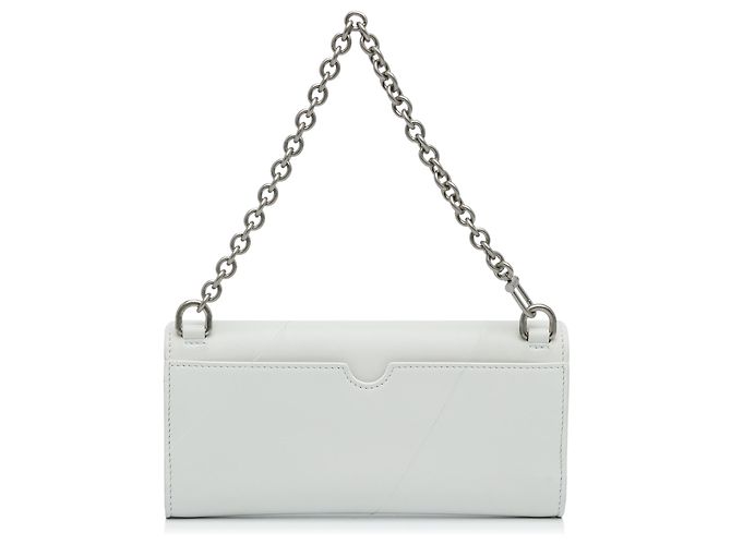 Off White Off-White Portafoglio Jitney Quote Bianco con Catena - vista 3