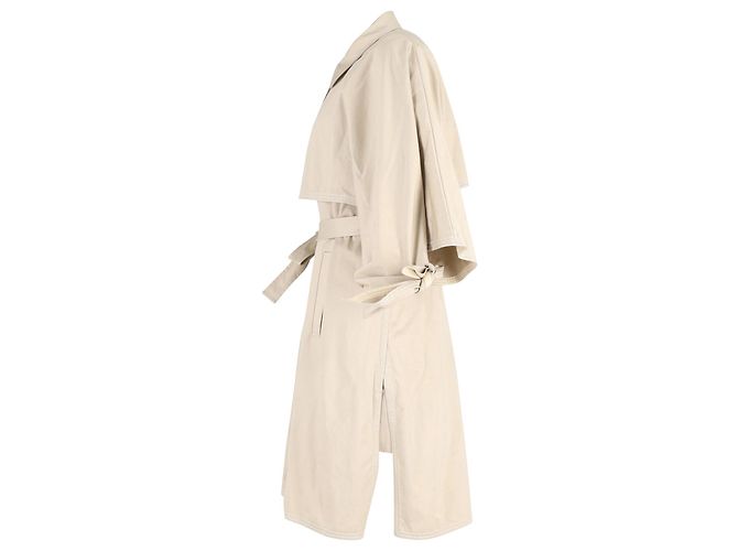 Chloé Gabardina Chloe con cinturón en algodón beige - vista 2