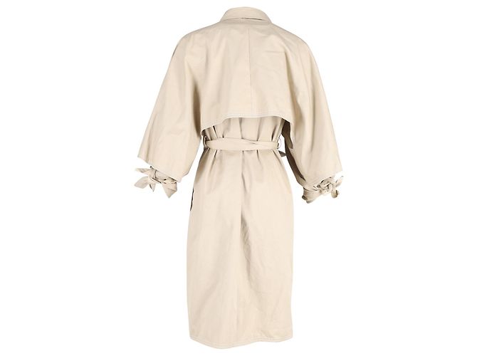 Chloé Gabardina Chloe con cinturón en algodón beige - vista 3