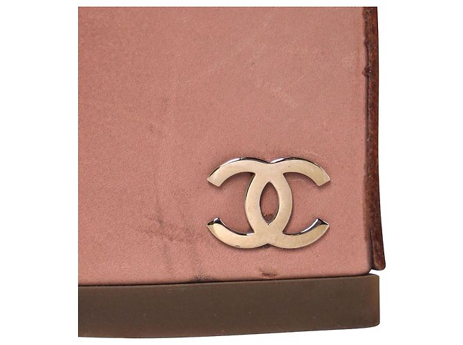 Timeless Décolleté slingback Chanel CC con punta in pelle rosa - vista 7