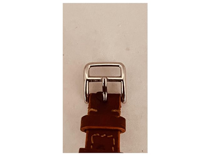 Relógio Hermès Sellier Aço e Ouro Cor Creme Fora de branco - vista 6