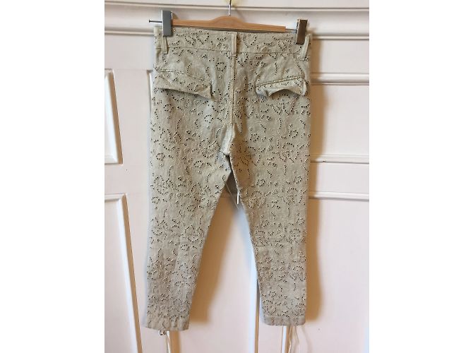 ISABEL MARANT Pantalones T.International S Algodón Beige - vista 4