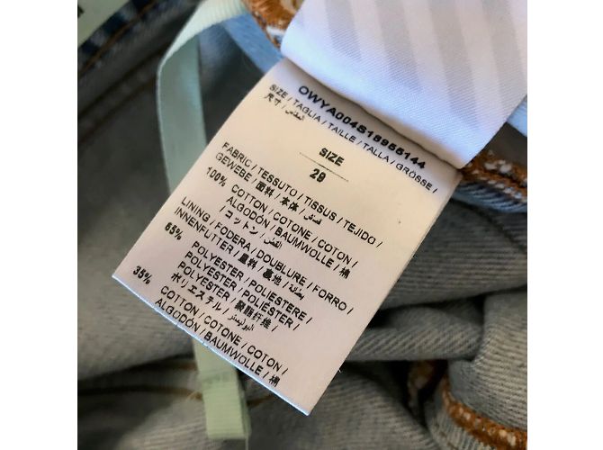 Off White Jeans OFF-WHITE T.FR 38 Cotone Blu - vista 6