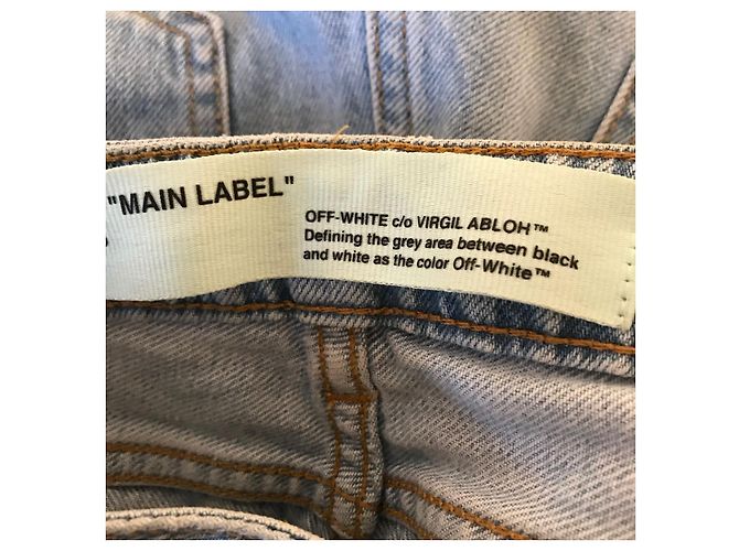 Off White Jeans OFF-WHITE T.FR 38 Cotone Blu - vista 7