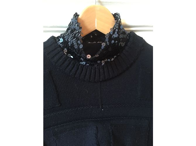 DIOR Strickwaren T.International S Wolle Blau - Ansicht 4