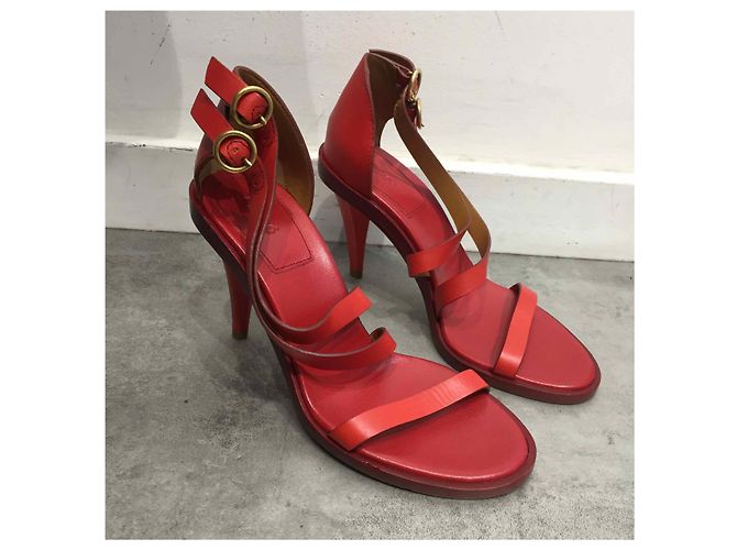 Chloé Sandalias CHLOE T.EU 38.5 Cuero Roja - vista 3