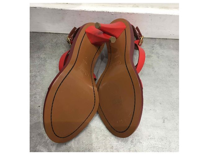 Chloé Sandalias CHLOE T.EU 38.5 Cuero Roja - vista 6