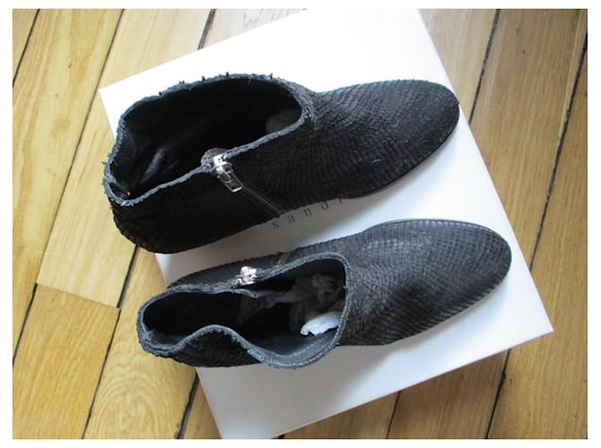 Sandro Low boots python noir mat, pointure 36. - vue 2