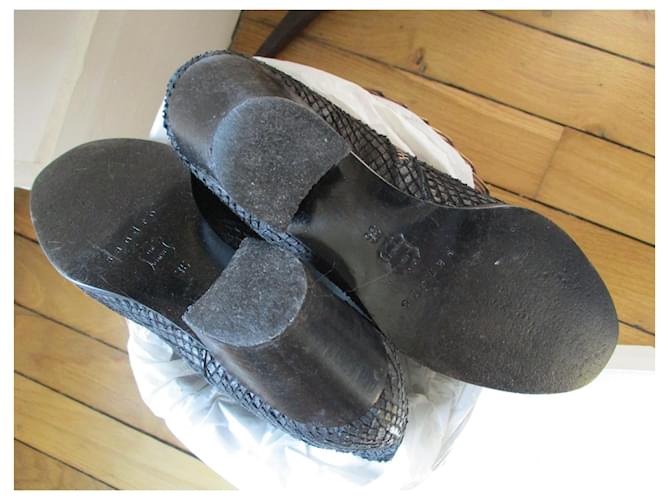 Sandro Low boots python noir mat, pointure 36. - vue 5