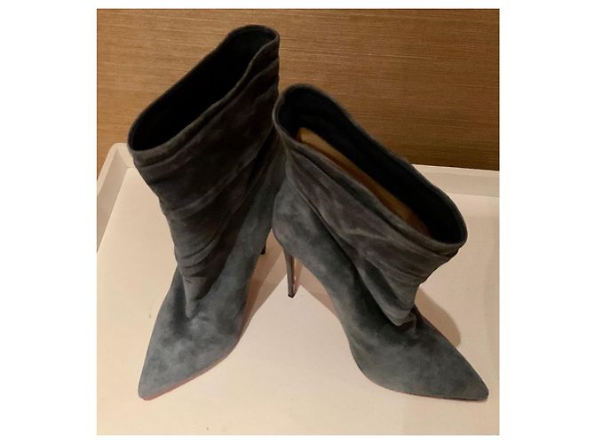 Christian Louboutin Botines Ishtar de ante azul - vista 3
