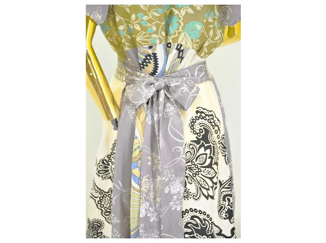 Autre Marque #blumenseidenkleid derhy Mehrfarben - Ansicht 5