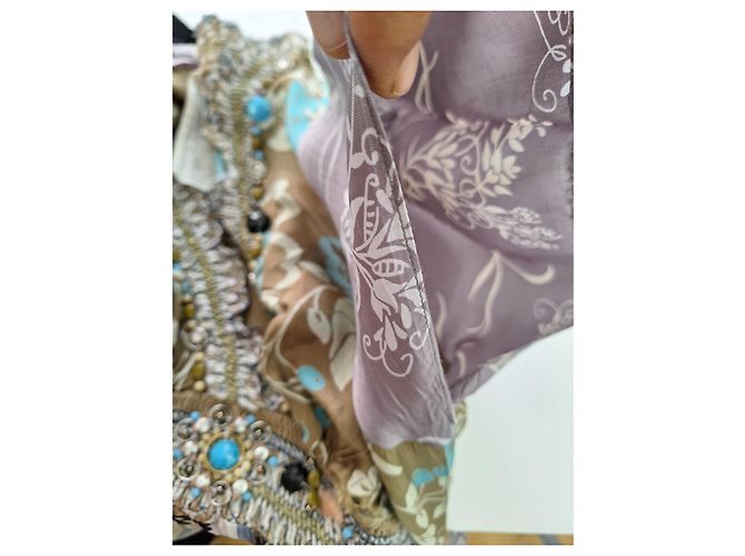 Autre Marque #blumenseidenkleid derhy Mehrfarben - Ansicht 8