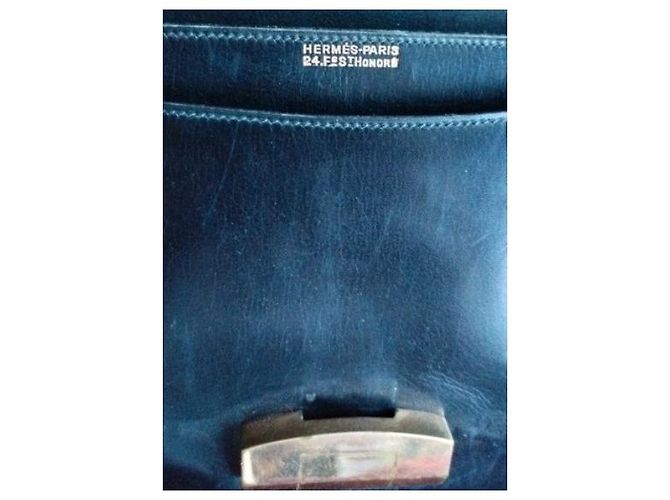 Borsa a mano Hermès Lido in pelle nera Nero - vista 4