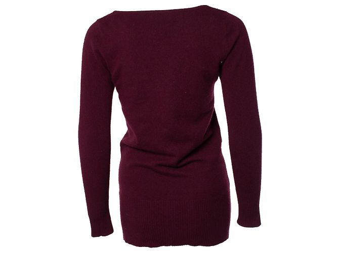 Autre Marque Repetir, vestido de cachemira en burdeos Roja - vista 3