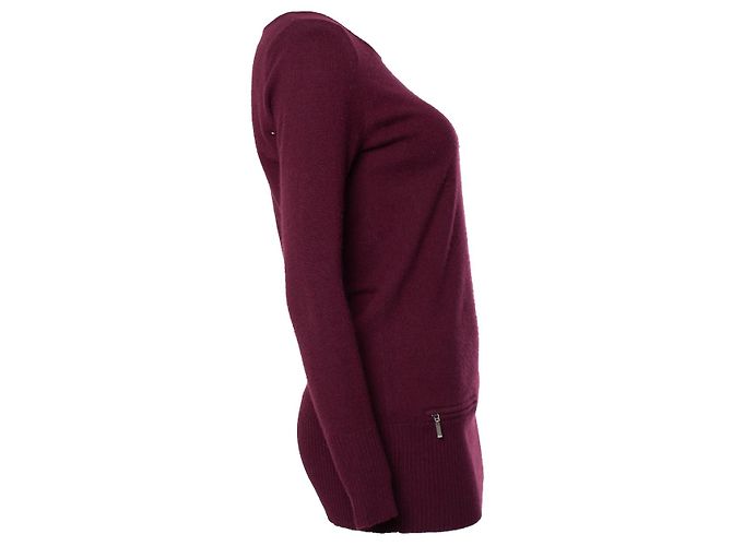 Autre Marque Repetir, vestido de cachemira en burdeos Roja - vista 4