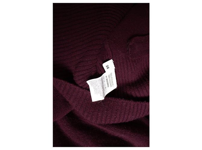 Autre Marque Repetir, vestido de cachemira en burdeos Roja - vista 5