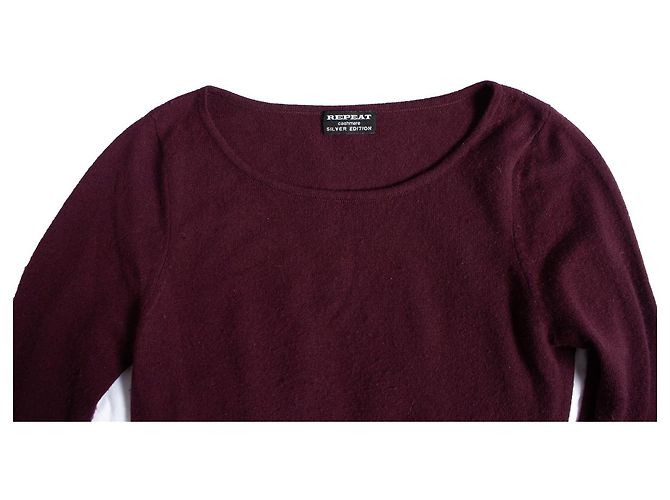 Autre Marque Repetir, vestido de cachemira en burdeos Roja - vista 6