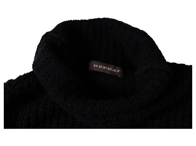 Autre Marque Wiederholen, gestrickter schwarzer Pullover - Ansicht 6