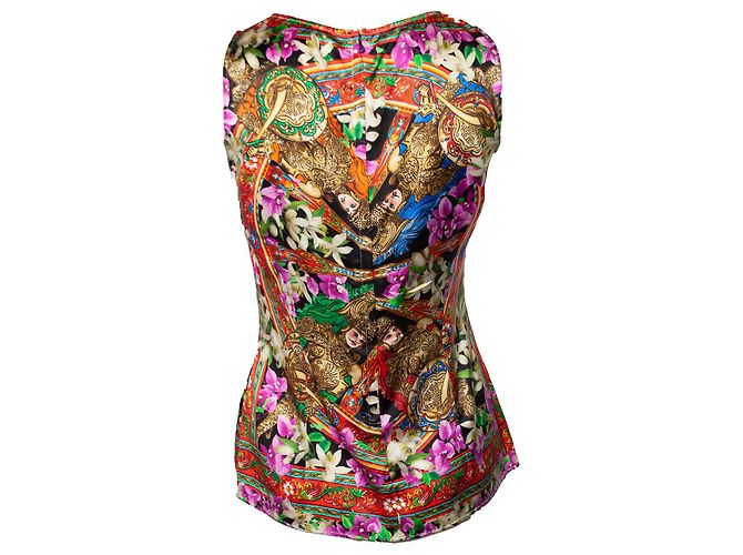 Autre Marque DOLCE & GABBANA, Multicoloured sleeveless top Multiple colors - view 3