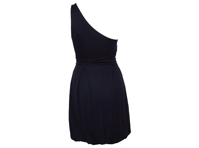 Pinko, Schwarzes drapiertes One-Shoulder-Kleid - Ansicht 3