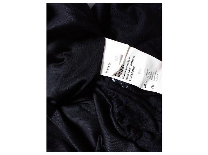 Pinko, Schwarzes drapiertes One-Shoulder-Kleid - Ansicht 5
