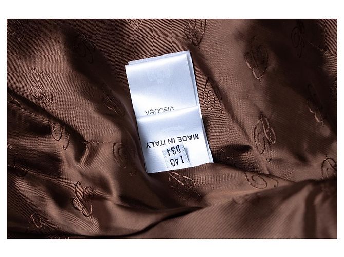 BLUMARINE, Bikerjacke aus Leder Braun - Ansicht 7