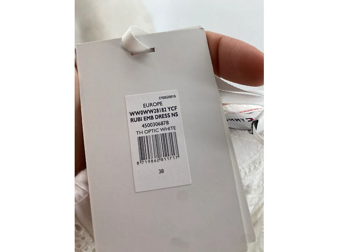 Vestido Tommy Hilfiger T.FR 38 Algodón Blanco - vista 5