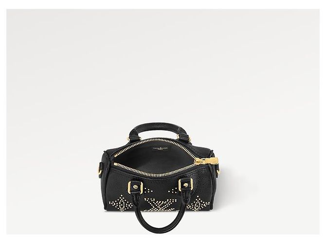 Louis Vuitton Speedy Bandouliere Nano Nero Pelle Monogram Empreinte - vista 2
