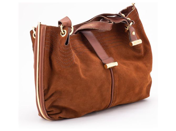 #jimmy choo #vintage #hobo #handbag #shoulderbag Marrone Marrone chiaro Caramello Cioccolato Marrone scuro Cammello - vista 3