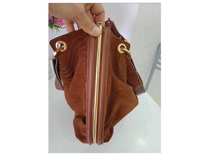 #jimmy choo #vintage #hobo #handbag #shoulderbag Marrone Marrone chiaro Caramello Cioccolato Marrone scuro Cammello - vista 8