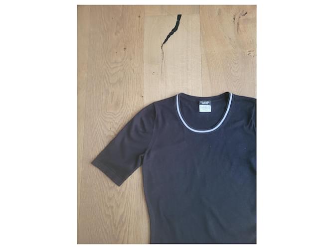 Top Chanel Uniforme Negro Algodón - vista 8