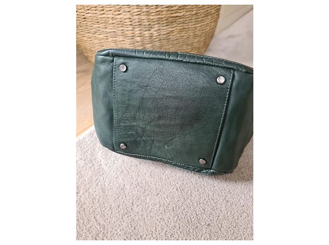 Autre Marque Borsa a mano Lamarthe Verde Scuro Pelle Stampa Coccodrillo - vista 4