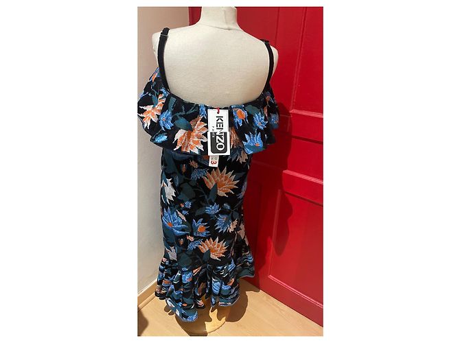 Abito Kenzo Défilé Memento 3 Multicolore con Volant - vista 3